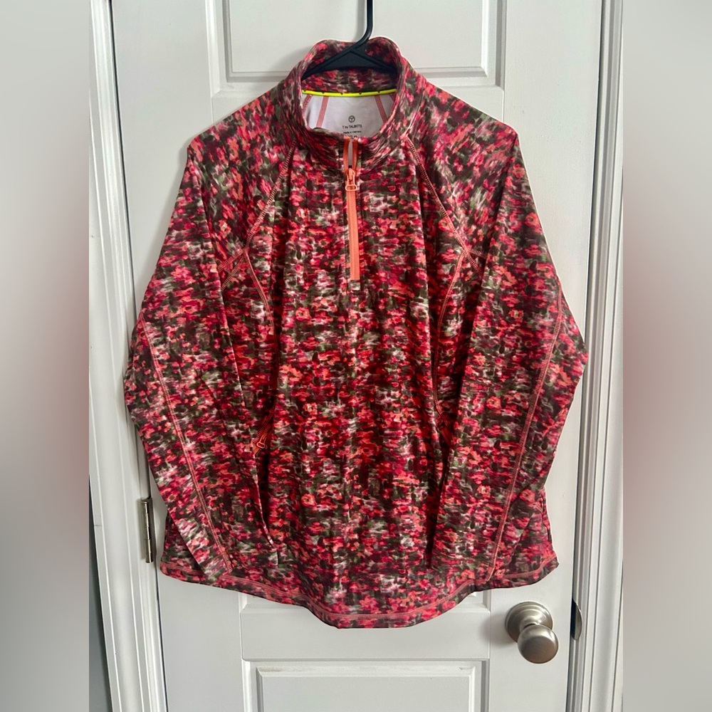 T by Talbots Performance Interlock Half-Zip Pullover Jacket Activewear